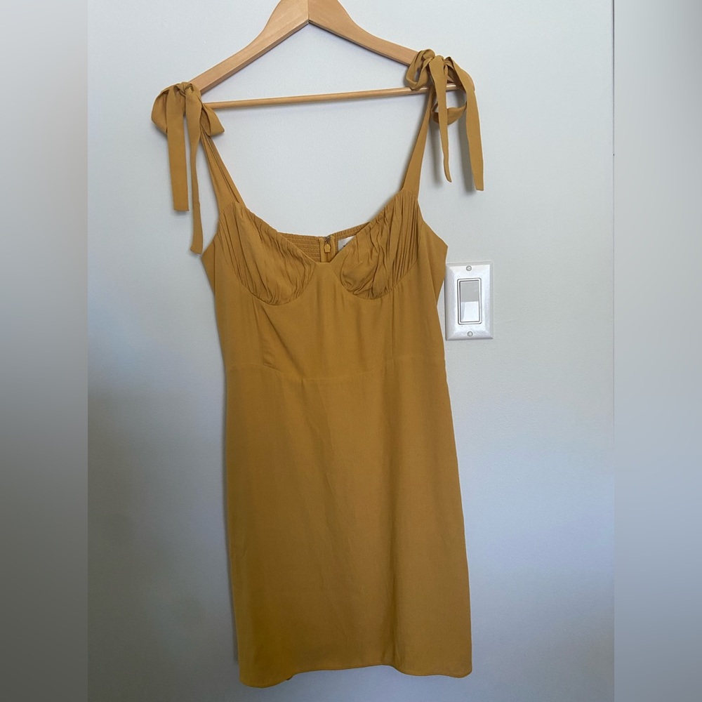 Elegant Mustard Mini Dress